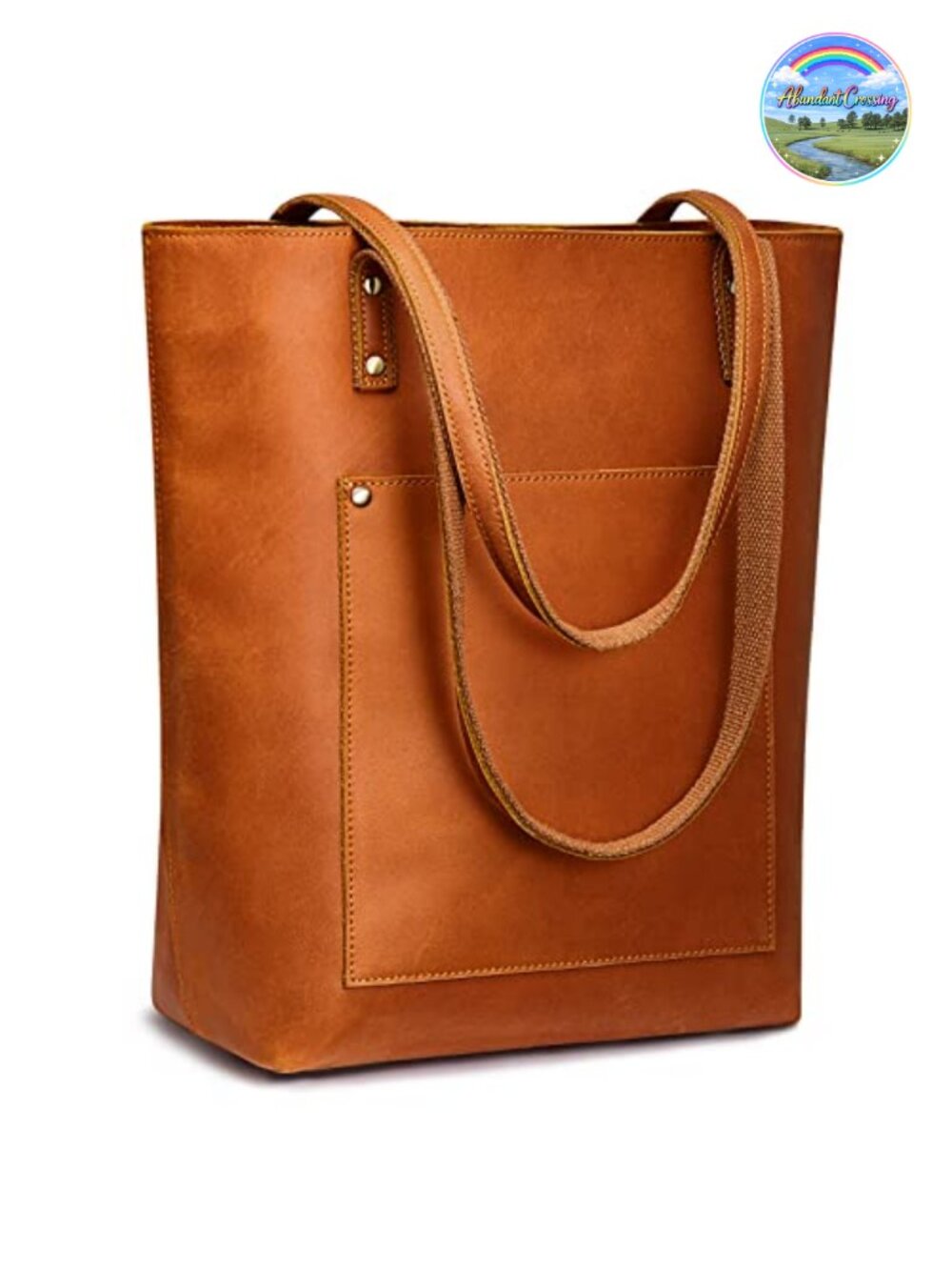 Leather Tote Bag with Laptop Compartment Women Work Handbag Luggage Sleeve
